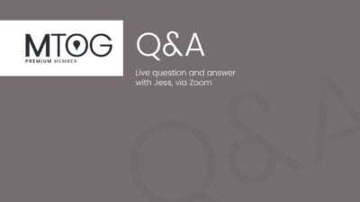 MTog Q&A:  Awards to enter, association certification, portfolio reviews, pricing, social media, premium + and loads more!